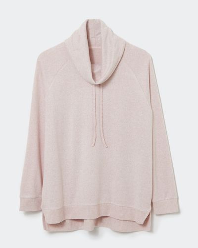 Pink Soft Lounge Cowl Neck Top